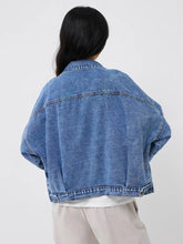 Pocketed Button Up Long Sleeve Denim Top OutfitFlow